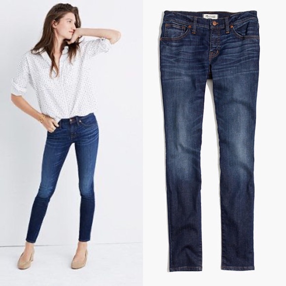 Madewell Skinny Skinny 8” Riverdale Wash 25 F9016 - Picture 3 of 14
